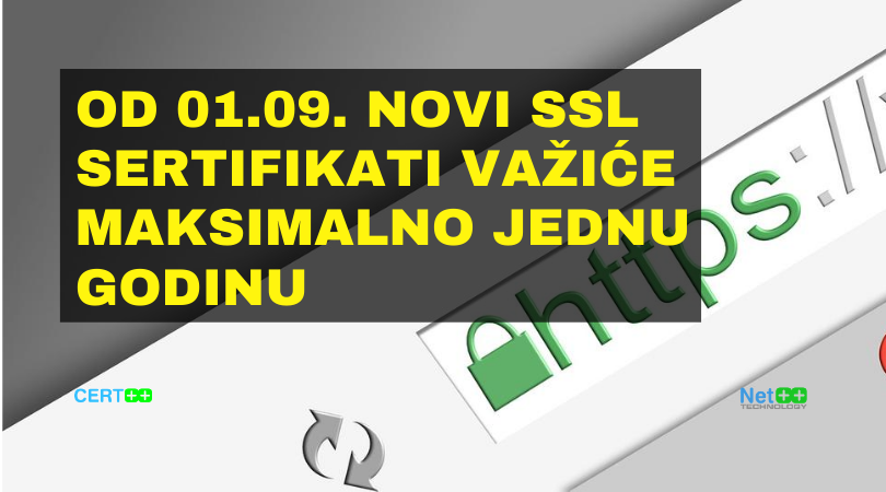 Od 01. septembra novi SSL sertifikati važiće maksimalno jednu godinu